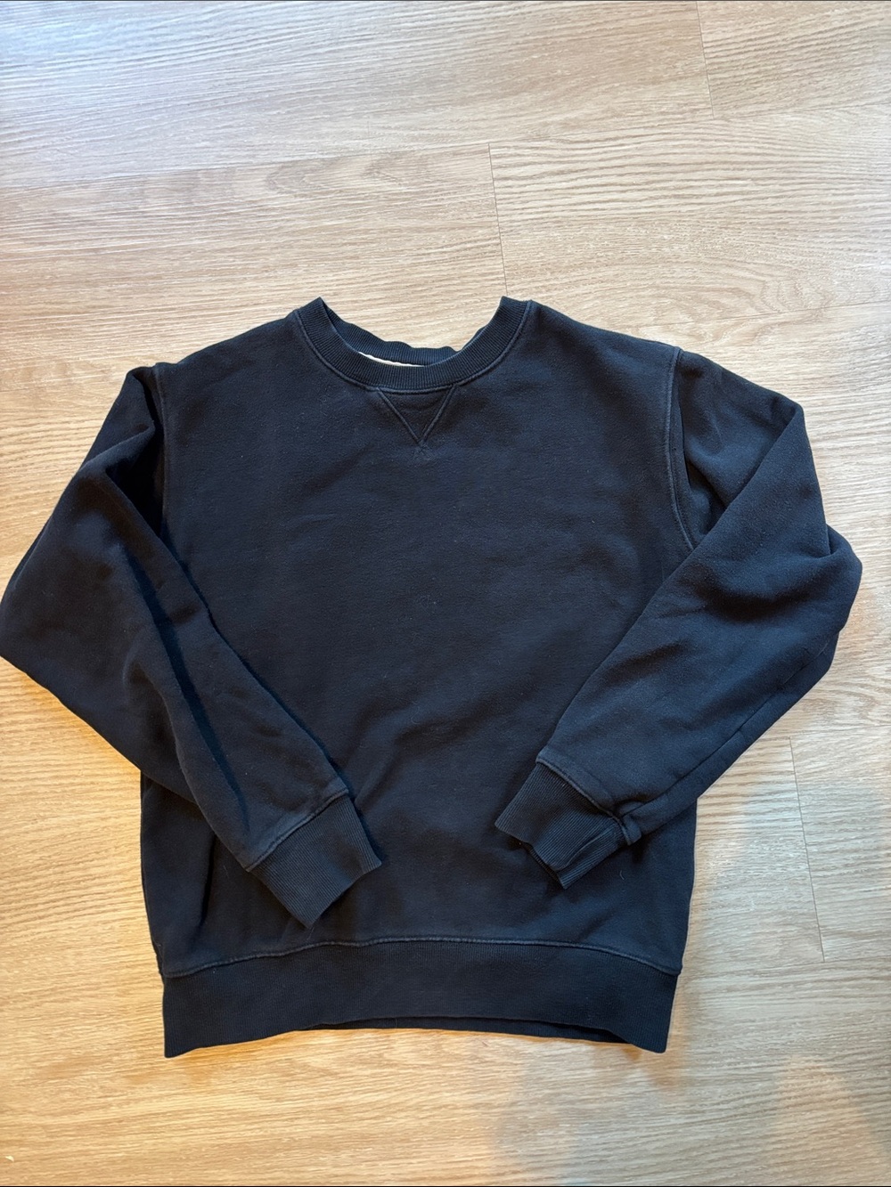 Aritzia TNA Women’s XXS Crewneck Cotton Blend Sweatshirt Black Comfort Casual